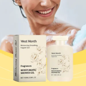 West Month 100ml Fragrance Body Shower Gel for exfoliating, cleansing pores, and repairing dry skin