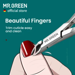 alt="MR.GREEN Cuticle Nippers, a Nail Manicure Cuticle Scissors for Dead Skin Removal.