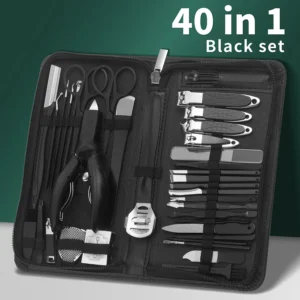 alt="40-Piece Manicure Set and Pedicure Tools Set, a Nail Grooming Kit for Women and Men.
